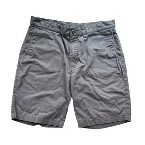 Patagonia Shorts Mens Size 34 Gray Flat Front Chino Casual 10” Inseam Organic